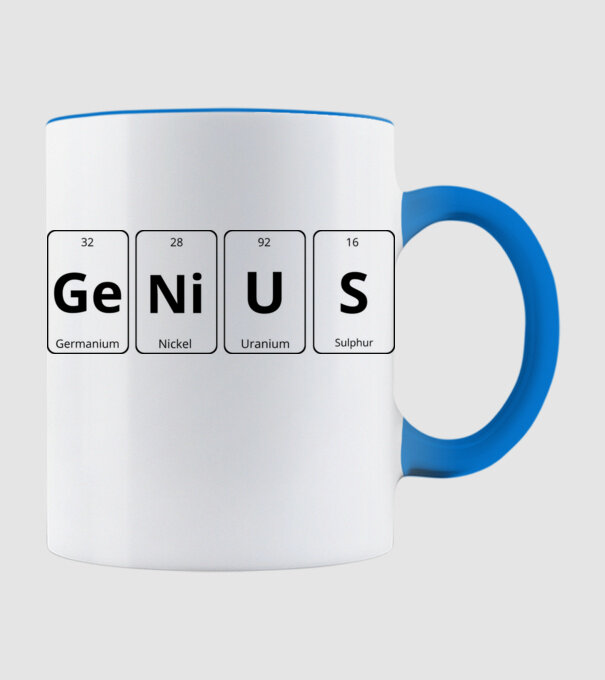 Genius periodic model albastru deschis pe tricou