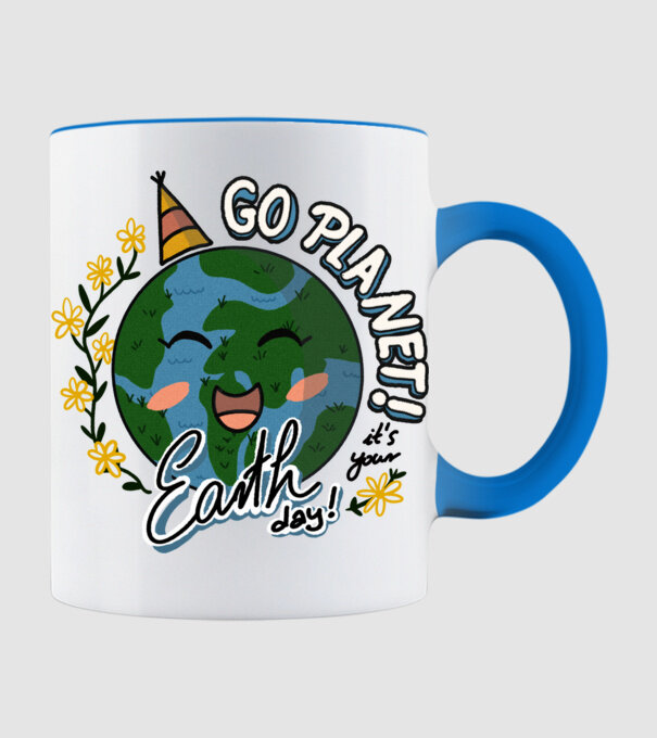 Go planet model albastru deschis pe tricou