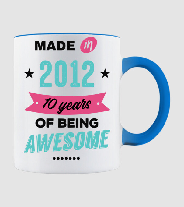 MADE in 2012 model albastru deschis pe tricou