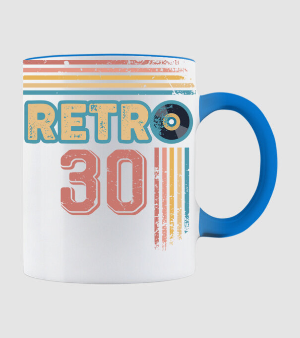 Retro 30 Birthday model albastru deschis pe tricou
