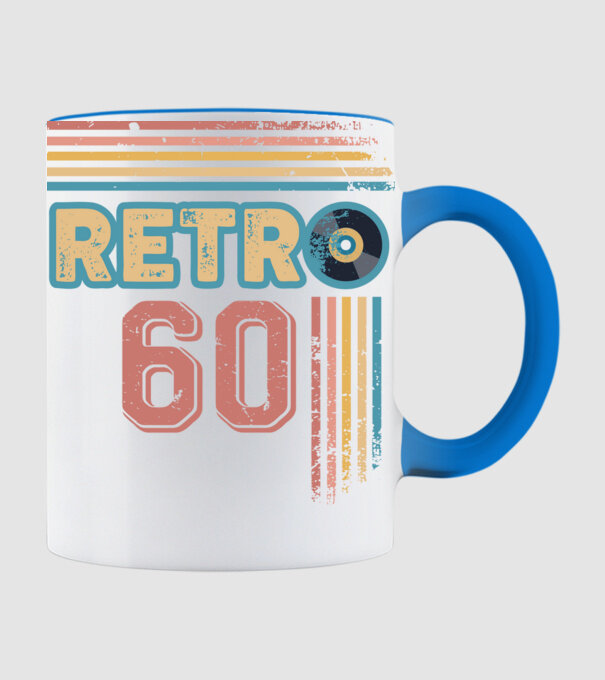 Retro 60 Birthday model albastru deschis pe tricou