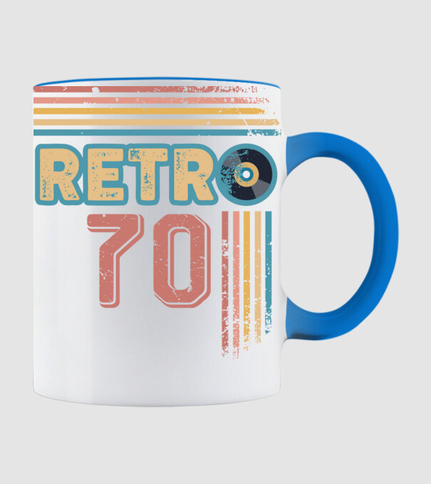Retro 70 Birthday model albastru deschis pe tricou