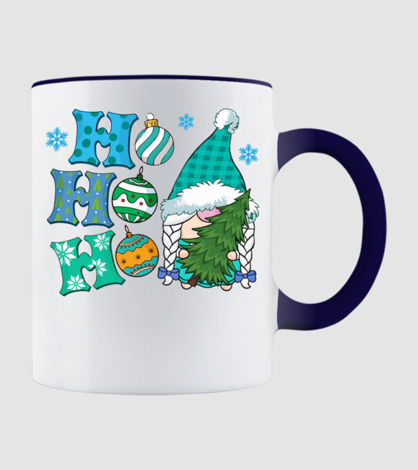Ho-ho-ho gnome model albastru închis pe tricou