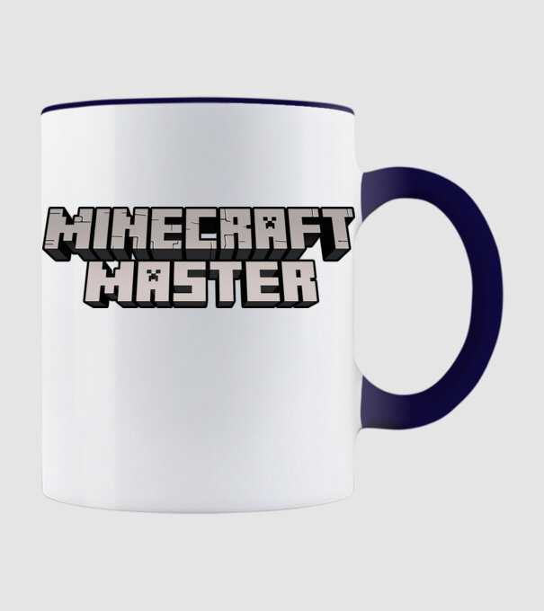 Minecraft Master model albastru închis pe tricou