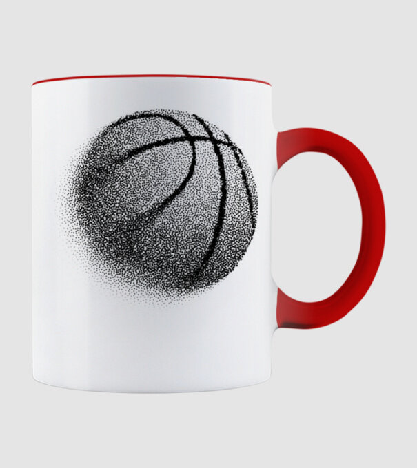 Basketball model roșu pe tricou