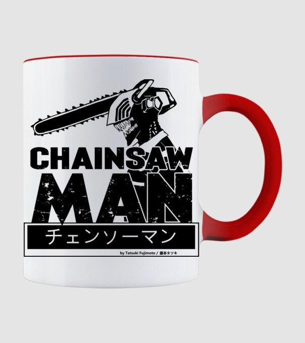 CSM - Chainsaw Man model roșu pe tricou