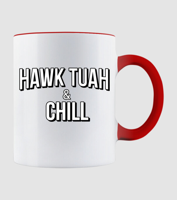 Hawk tuah and chill netflix model roșu pe tricou