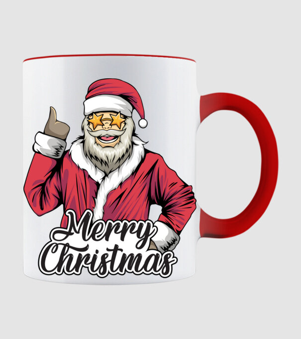 Merry christmas Santa model roșu pe tricou