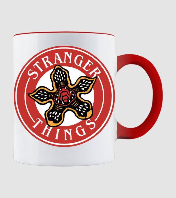stranger things logo bucks model roșu pe tricou