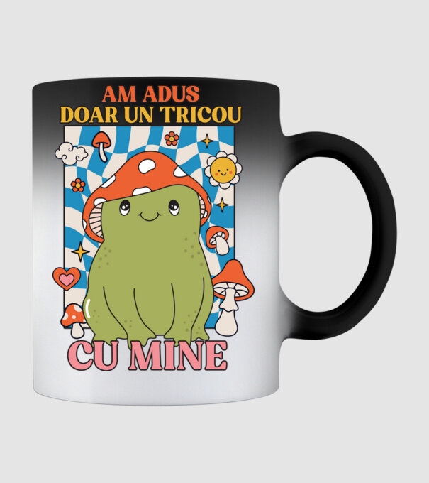 am adus doar un tricou cu mine! model negru pe tricou