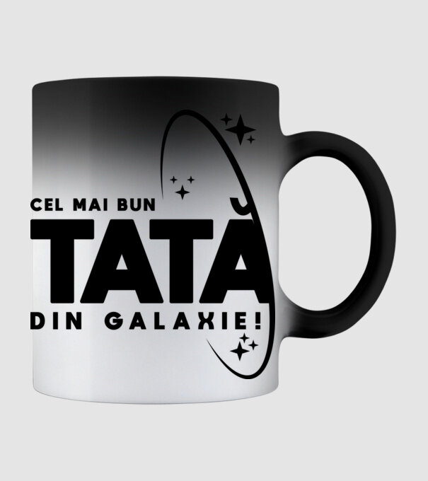Cel mai bun tată din Galaxie! model negru pe tricou