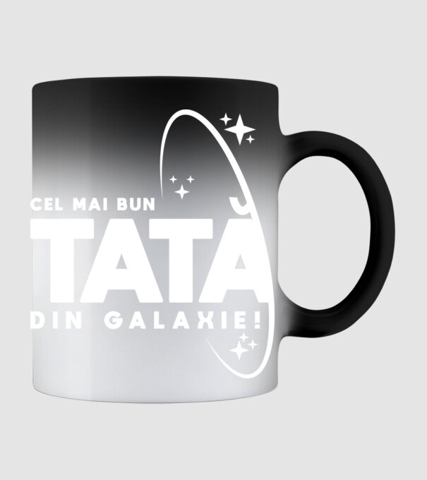 Cel mai bun tată din Galaxie! model negru pe tricou