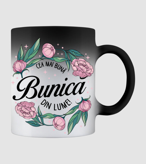 Cea mai bună bunică din lume! model negru pe tricou