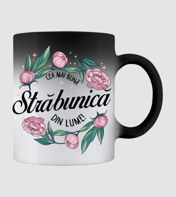 Cea mai bună străbunică din lume! model negru pe tricou