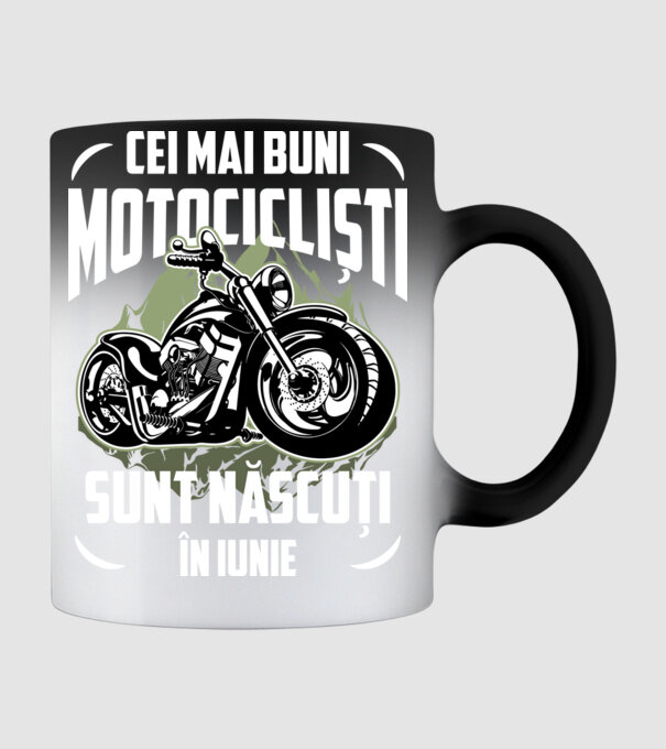 Cei mai buni motocicliști sunt născuți în Iunie model negru pe tricou