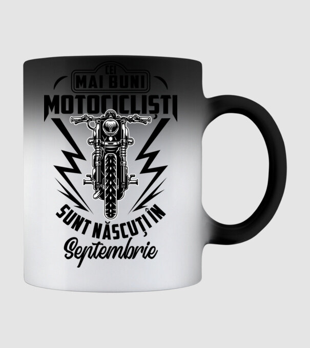 Cei mai buni motocicliști sunt născuți în Septembrie model negru pe tricou