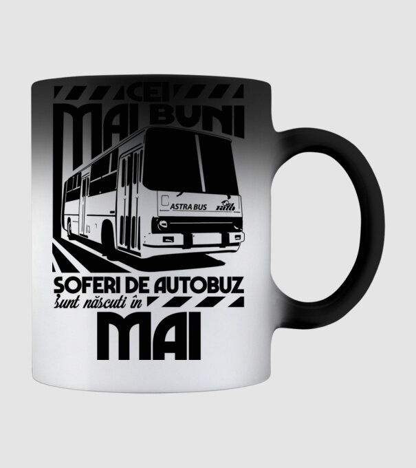 Cei mai buni șoferi de autobuz sunt născuți în Mai model negru pe tricou