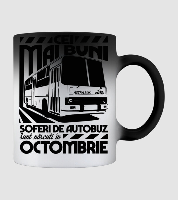 Cei mai buni șoferi de autobuz sunt născuți Octombrie model negru pe tricou