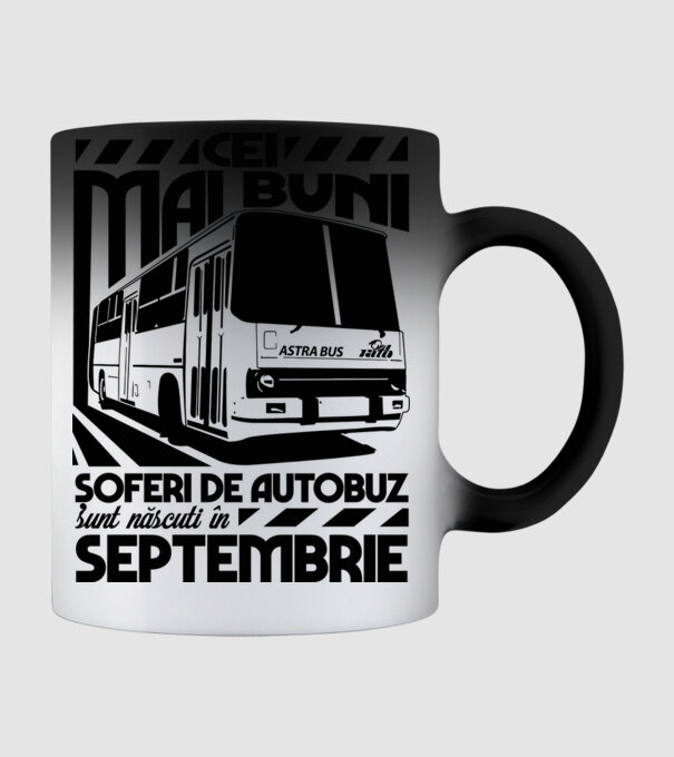 Cei mai buni șoferi de autobuz sunt născuți Septembrie model negru pe tricou