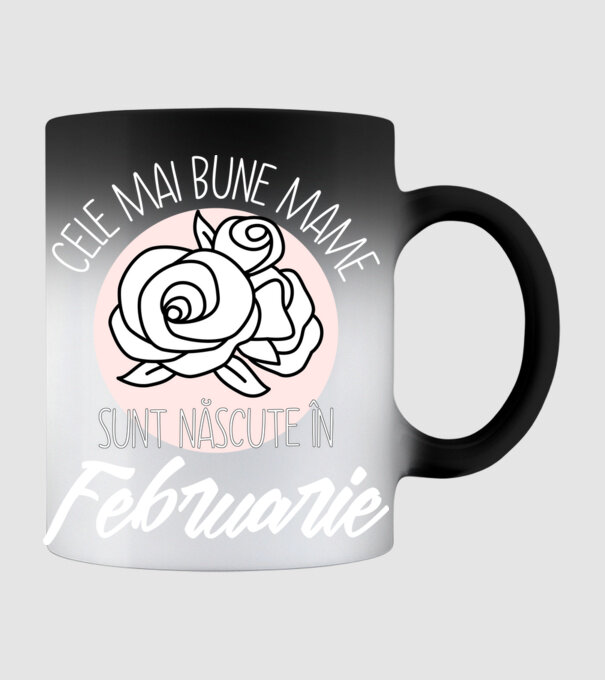 Cele mai bune mame sunt născute în Februarie model negru pe tricou