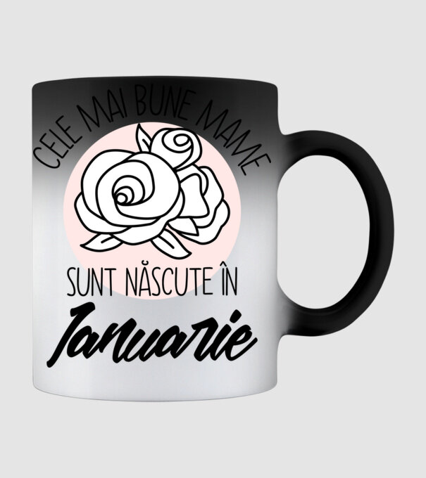 Cele mai bune mame sunt născute în Ianuarie model negru pe tricou