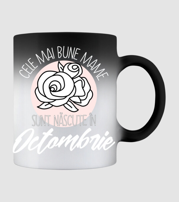 Cele mai bune mame sunt născute Octombrie model negru pe tricou