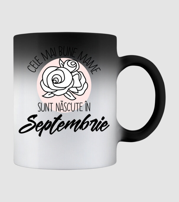 Cele mai bune mame sunt născute Septembrie model negru pe tricou