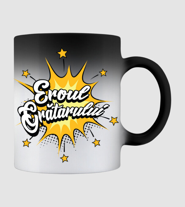 Eroul Grătarului model negru pe tricou