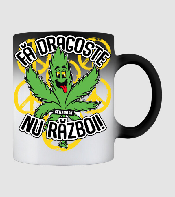 fă dragoste, nu război! (cenzurat) model negru pe tricou
