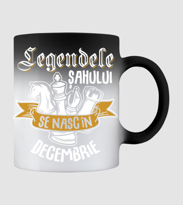 Legendele șahului se nasc în decembrie model negru pe tricou