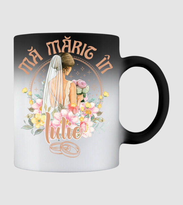 mă mărit - în iulie model negru pe tricou