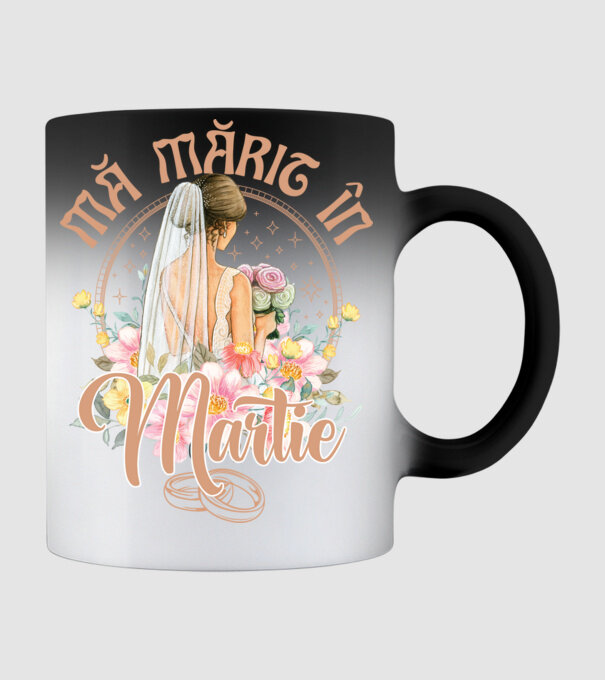 mă mărit - în martie model negru pe tricou