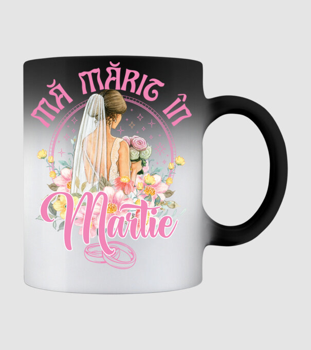 mă mărit - în martie model negru pe tricou