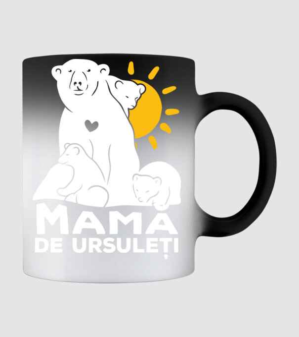 Minunată mamă de ursuleți model negru pe tricou