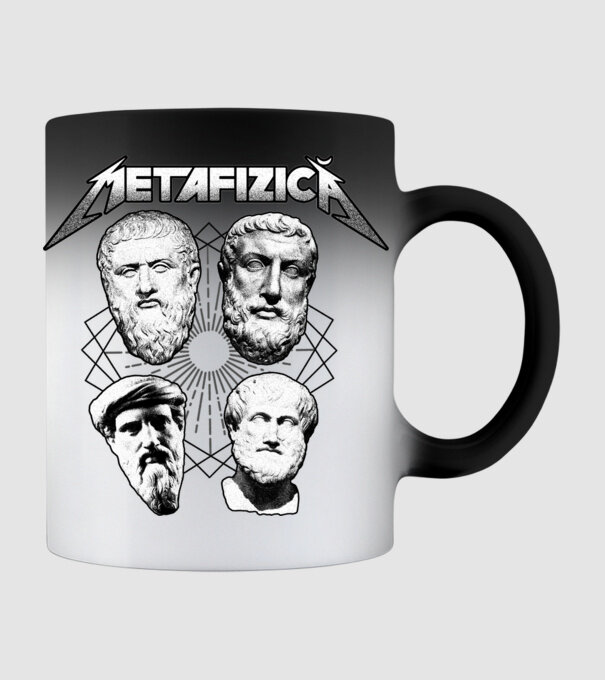 metafizică model negru pe tricou