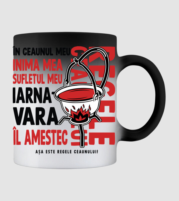 În ceaunul meu - Inima mea - Sufletul meu - Iarna - Vara - Îl amestec - Așa este regele ceaunului! - Regele ceaunului model negru pe tricou