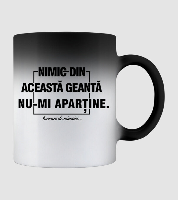 Nimic din această geantă nu-mi aparține. lucruri de mămici... model negru pe tricou