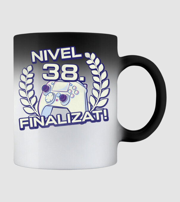 Nivel 38 finalizat! model negru pe tricou