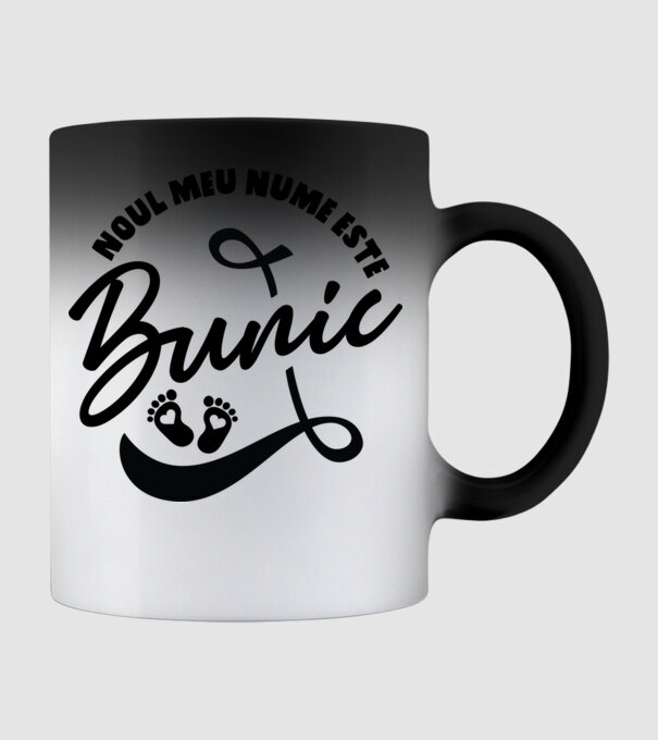 Noul meu nume este Bunic model negru pe tricou