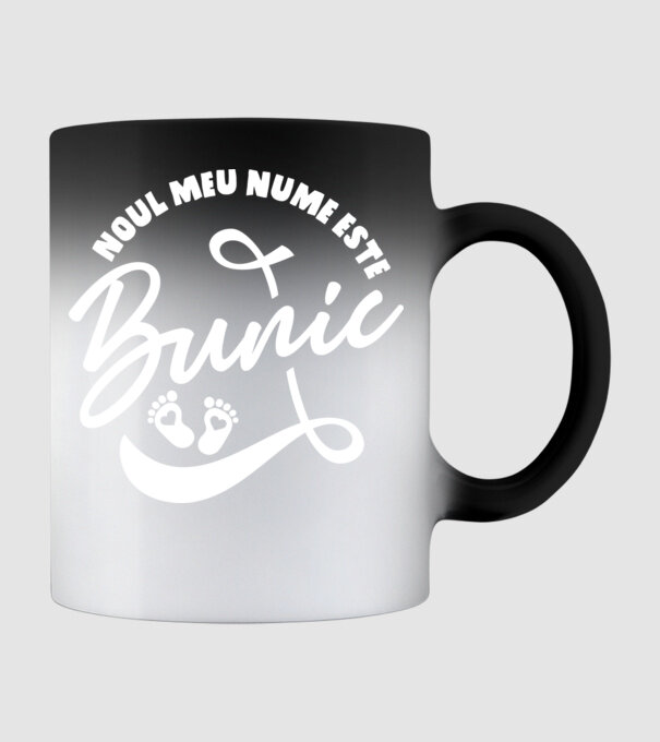 Noul meu nume este Bunic model negru pe tricou