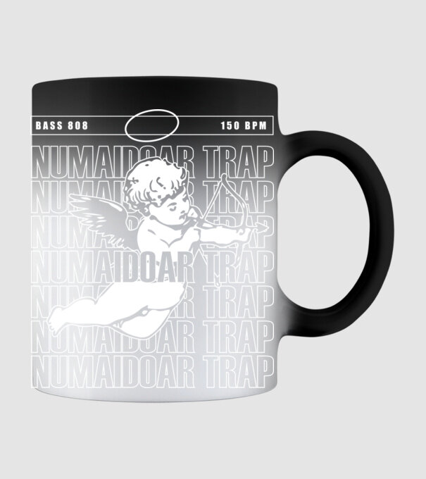 numaidoar trap model negru pe tricou