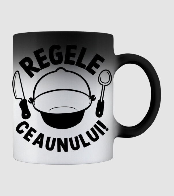 Regele - ceaunului! model negru pe tricou