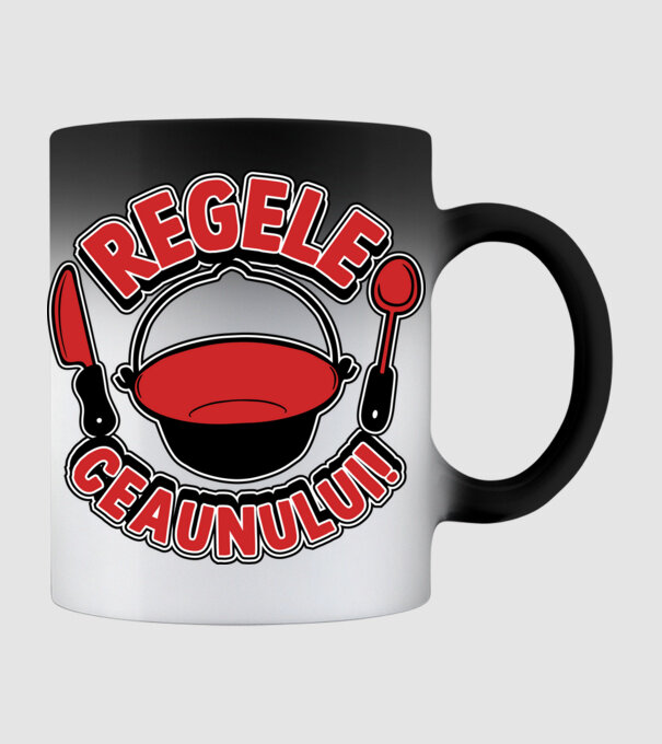Regele - ceaunului! model negru pe tricou