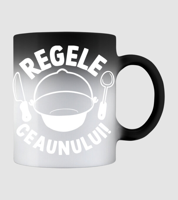 Regele - ceaunului! model negru pe tricou