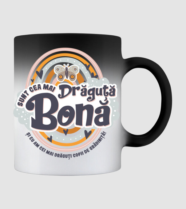 Sunt cea mai drăguță bonă! ... și eu am cei mai drăguți copii de grădiniță! model negru pe tricou