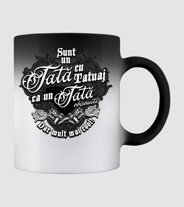 Sunt o mamă cu tatuaj, ca o mamă obișnuită, dar mult mai cool! model negru pe tricou