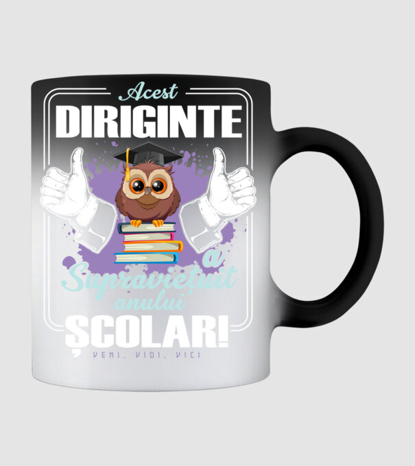 Acest diriginte a supraviețuit anului școlar! - veni, vidi, vici model negru pe tricou