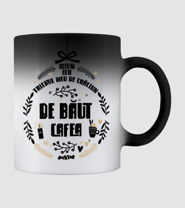 acesta este tricoul meu de Crăciun_de băut cafea model negru pe tricou