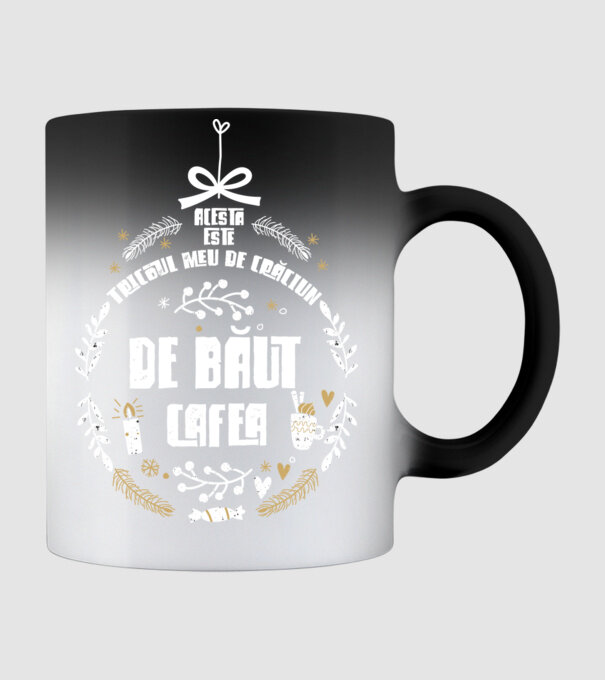 acesta este tricoul meu de Crăciun_de băut cafea model negru pe tricou