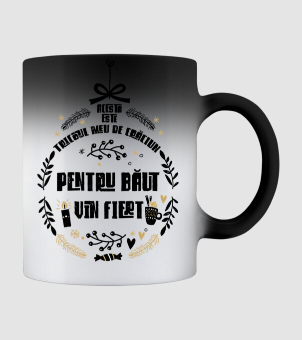 acesta este tricoul meu de Crăciun_pentru băut vin fiert model negru pe tricou